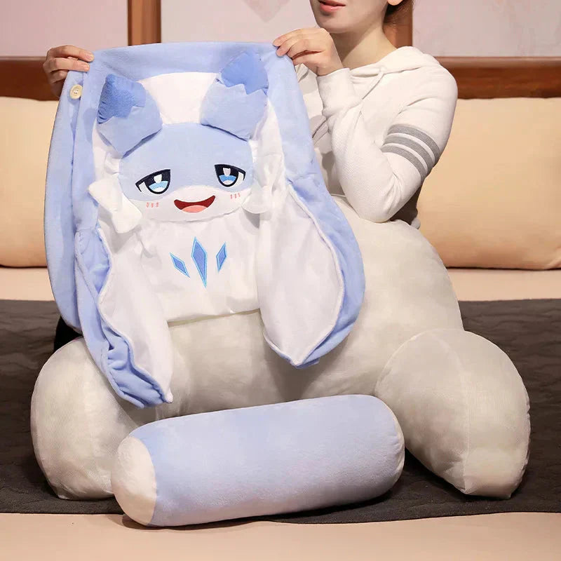 Soft Cushion Blue Dragon Ottoman Pillow