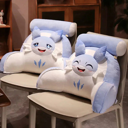 Soft Cushion Blue Dragon Ottoman Pillow