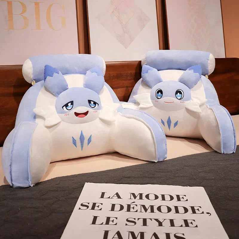 Soft Cushion Blue Dragon Ottoman Pillow