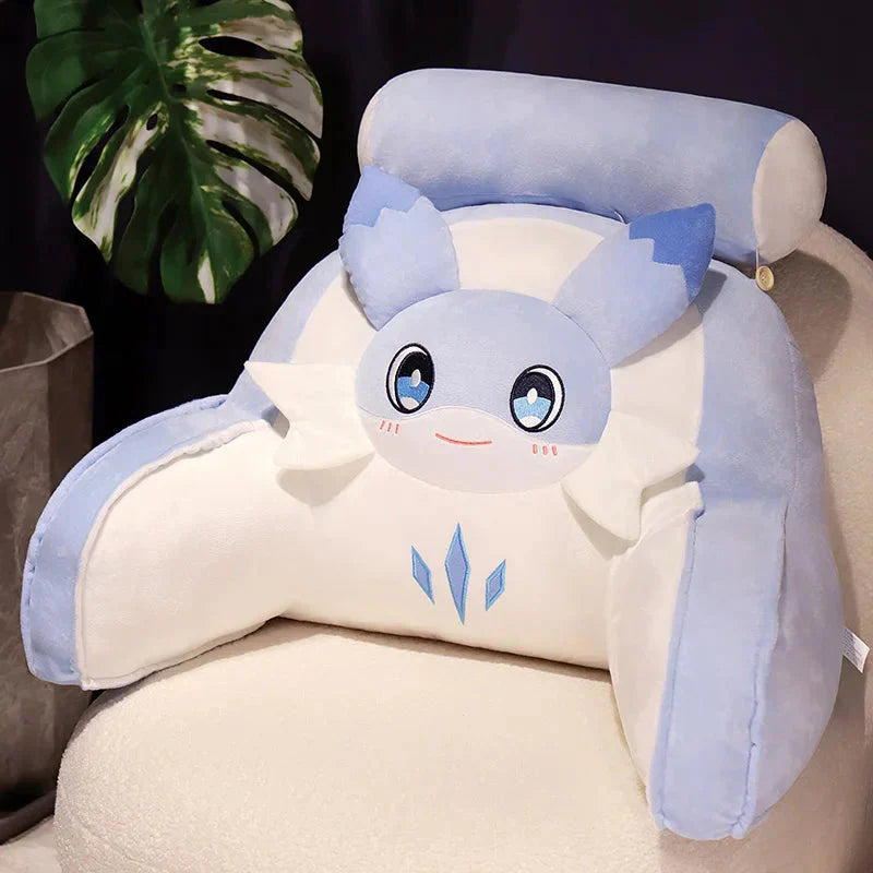 Soft Cushion Blue Dragon Ottoman Pillow