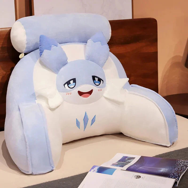 Soft Cushion Blue Dragon Ottoman Pillow