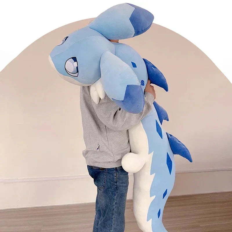 Adorable Light Blue Plush Dragon Toy