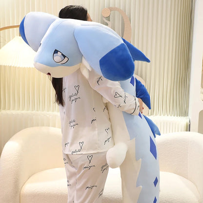 Adorable Light Blue Plush Dragon Toy