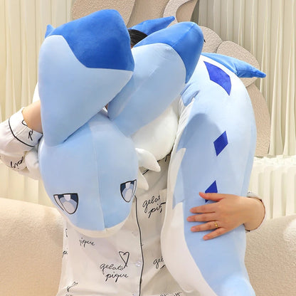 Adorable Light Blue Plush Dragon Toy