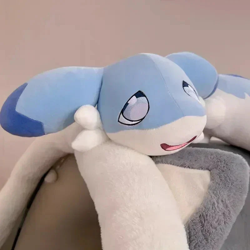 Adorable Light Blue Plush Dragon Toy
