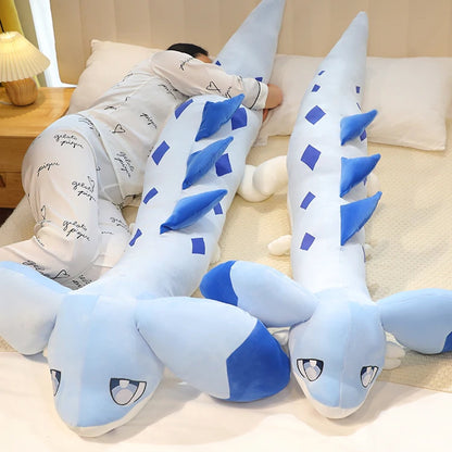 Adorable Light Blue Plush Dragon Toy