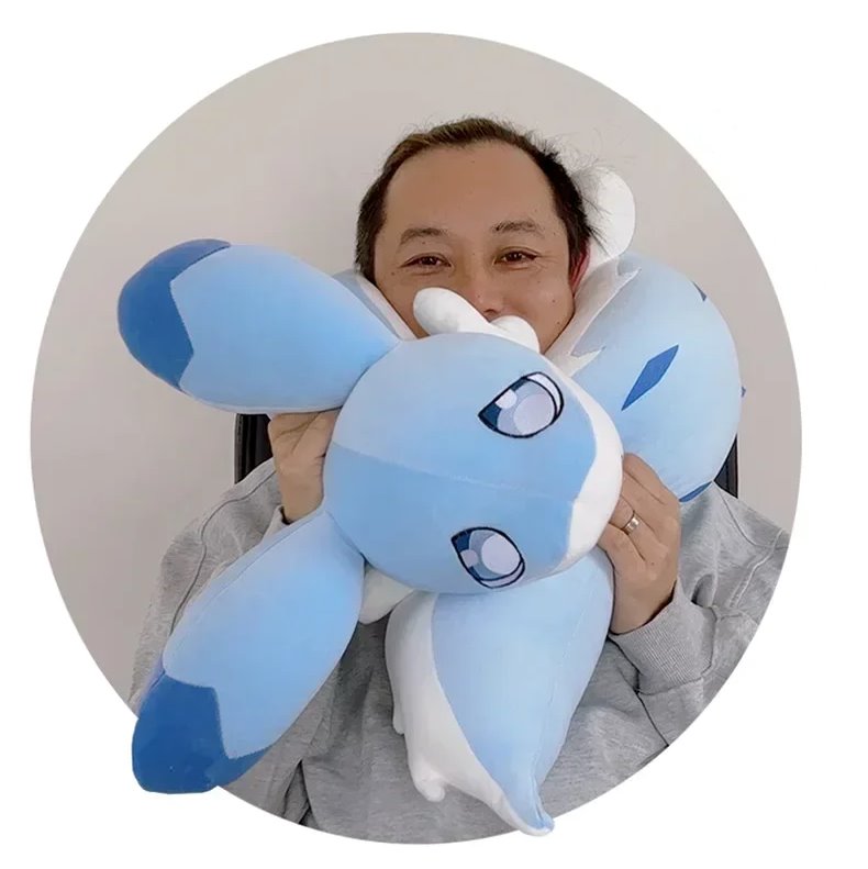 Adorable Light Blue Plush Dragon Toy