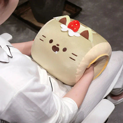 Cozy Cat Hand Warmer Plush with Soft Blanket