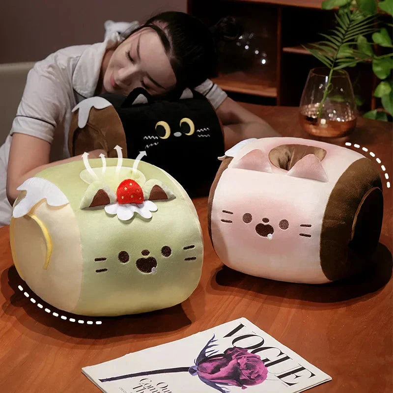Cozy Cat Hand Warmer Plush with Soft Blanket