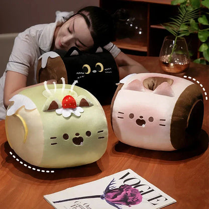 Cozy Cat Hand Warmer Plush with Soft Blanket