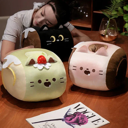 Cozy Cat Hand Warmer Plush with Soft Blanket