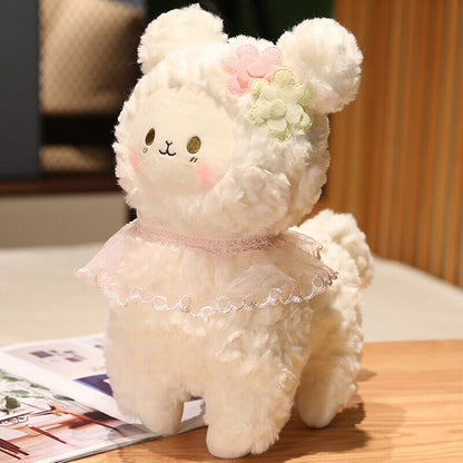Cute Plush Lamb Figurine Set