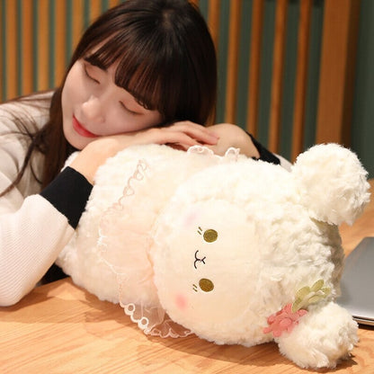 Cute Plush Lamb Figurine Set