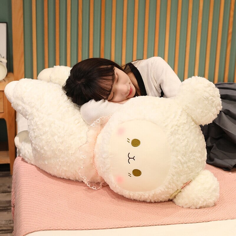 Cute Plush Lamb Figurine Set