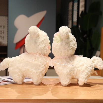 Cute Plush Lamb Figurine Set