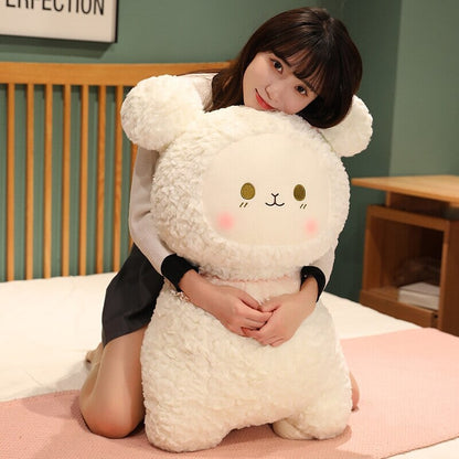 Cute Plush Lamb Figurine Set