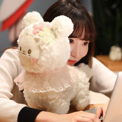Cute Plush Lamb Figurine Set