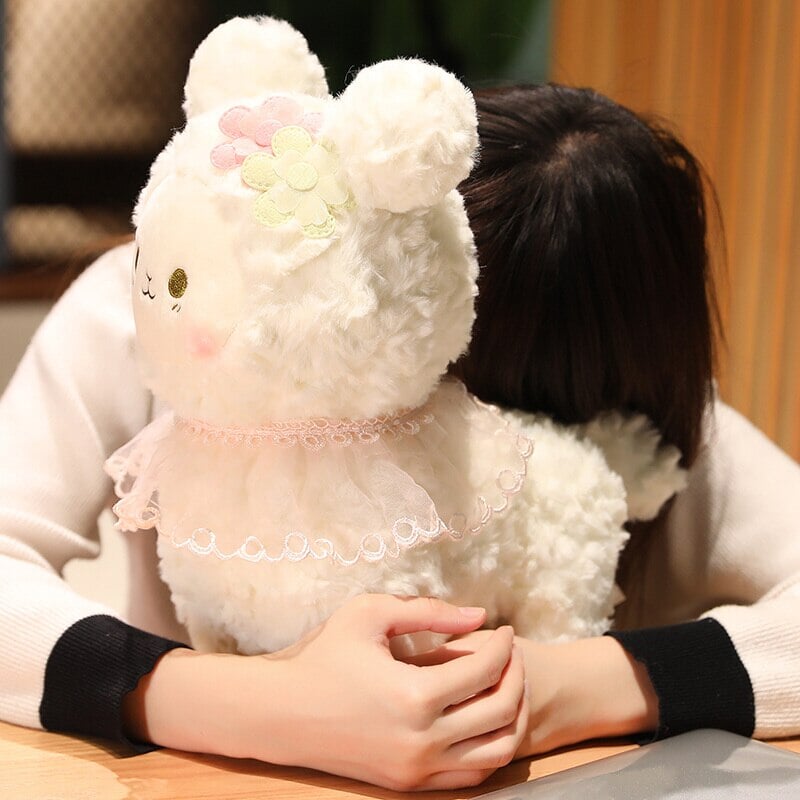 Cute Plush Lamb Figurine Set