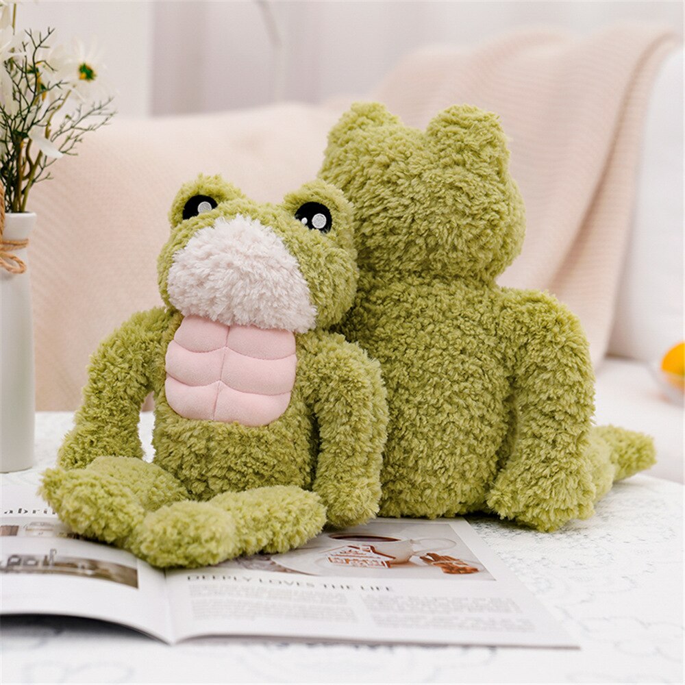 Cute Dench Muscle Frog Stuffed Toy