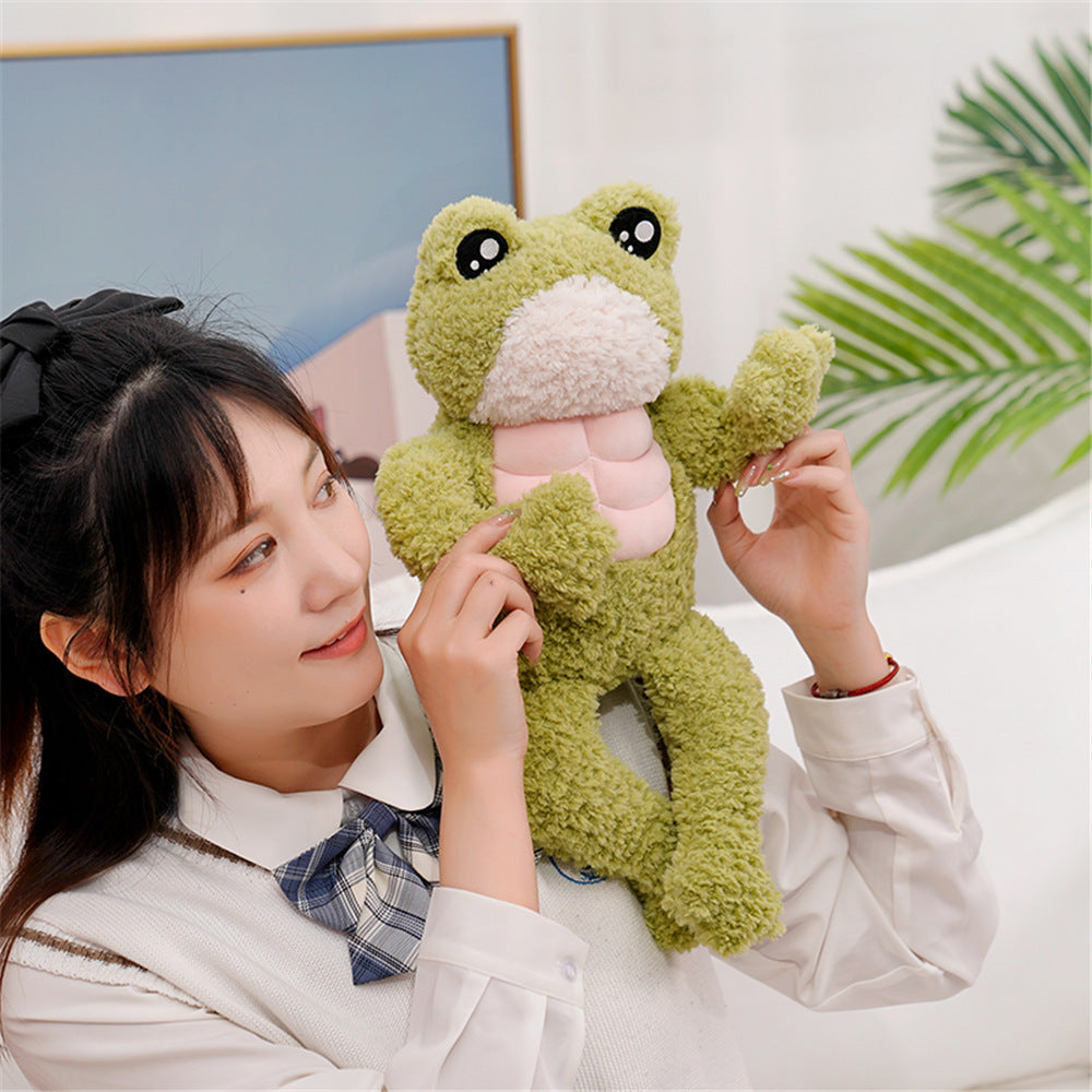 Cute Green Plush Frog Stuffed Animal - Luxicro