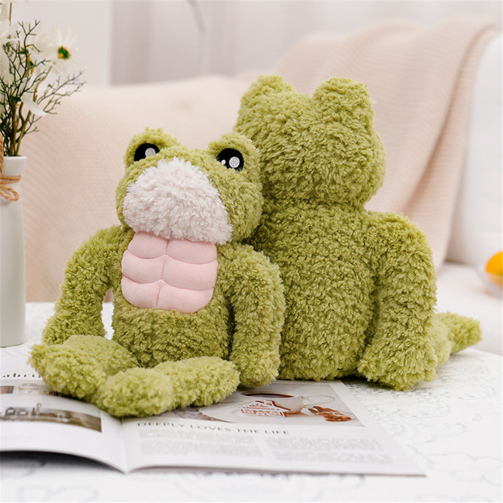 Cute Dench Muscle Frog Stuffed Toy