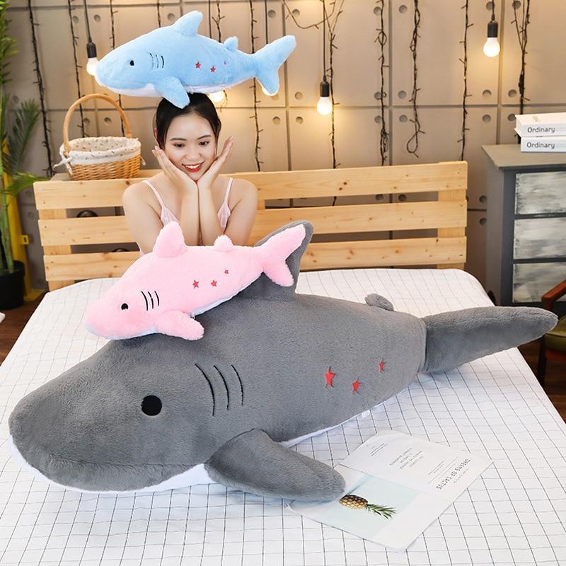Colorful Cute Shark Stuffed Animal