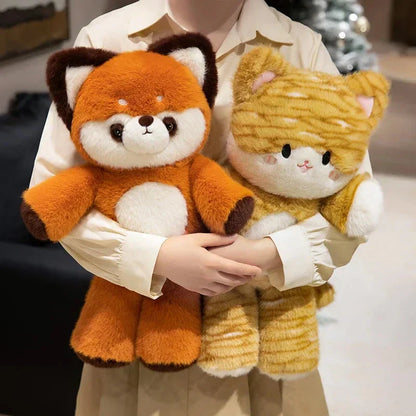 Adorable Kitten & Panda Cuddly Stuffed Animals