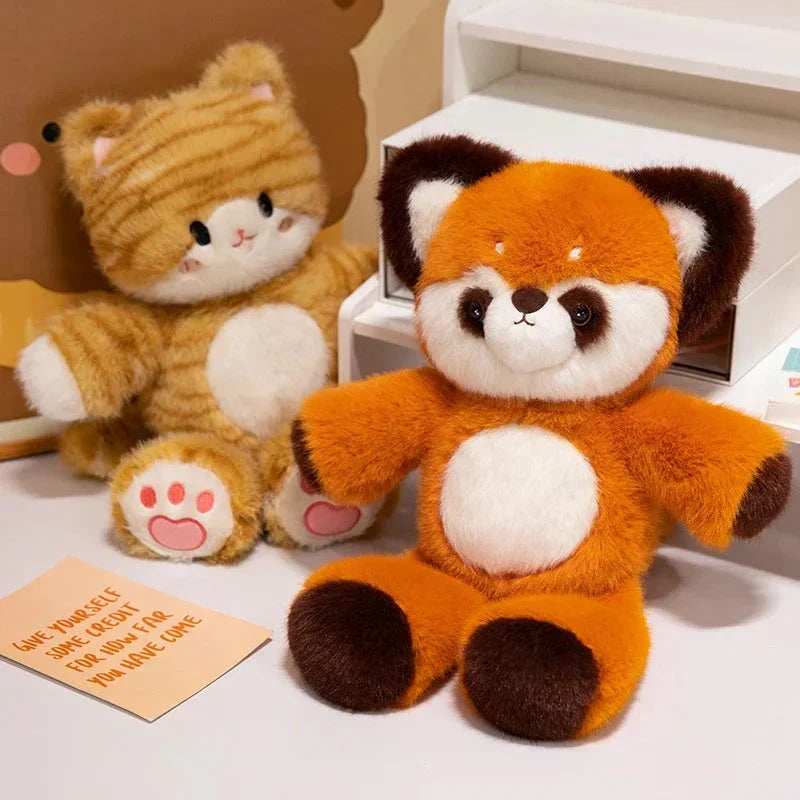 Adorable Kitten & Panda Cuddly Stuffed Animals