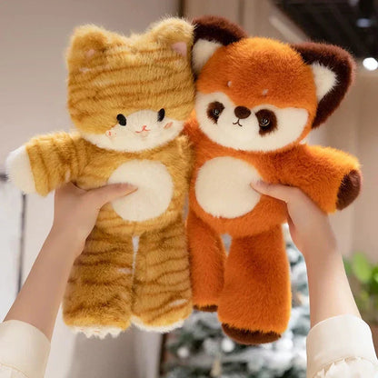 Adorable Kitten & Panda Cuddly Stuffed Animals