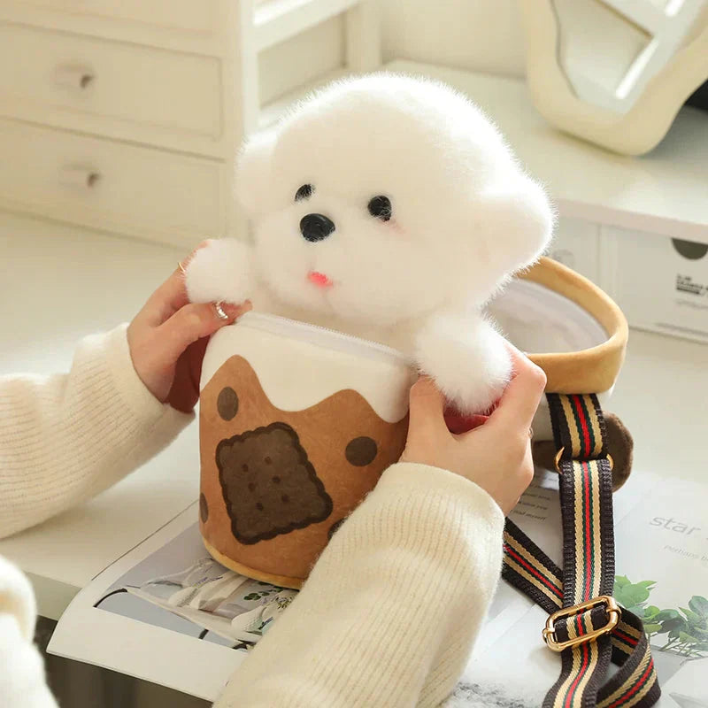 Adorable Bichon Dog Cookie Sling Bag