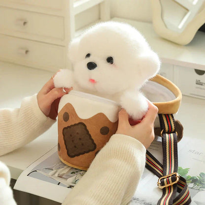 Adorable Bichon Dog Cookie Sling Bag