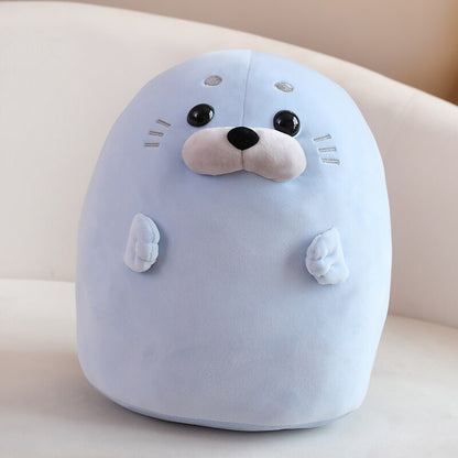 Cuddly Navy Blue Teddy Seal Soft Toy