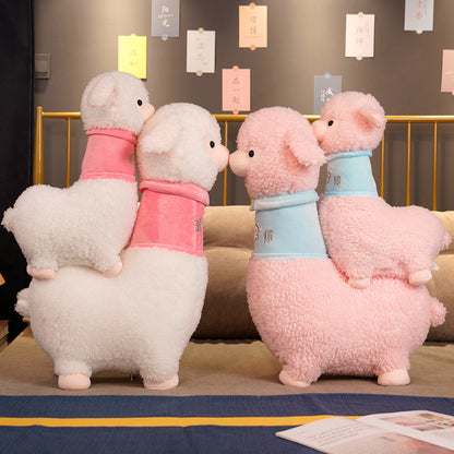 Cuddly Light Pink Alpaca Teddy Bear - Luxicro
