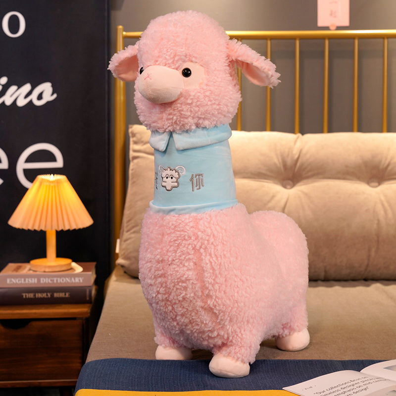 Cuddly Light Pink Alpaca Teddy Bear