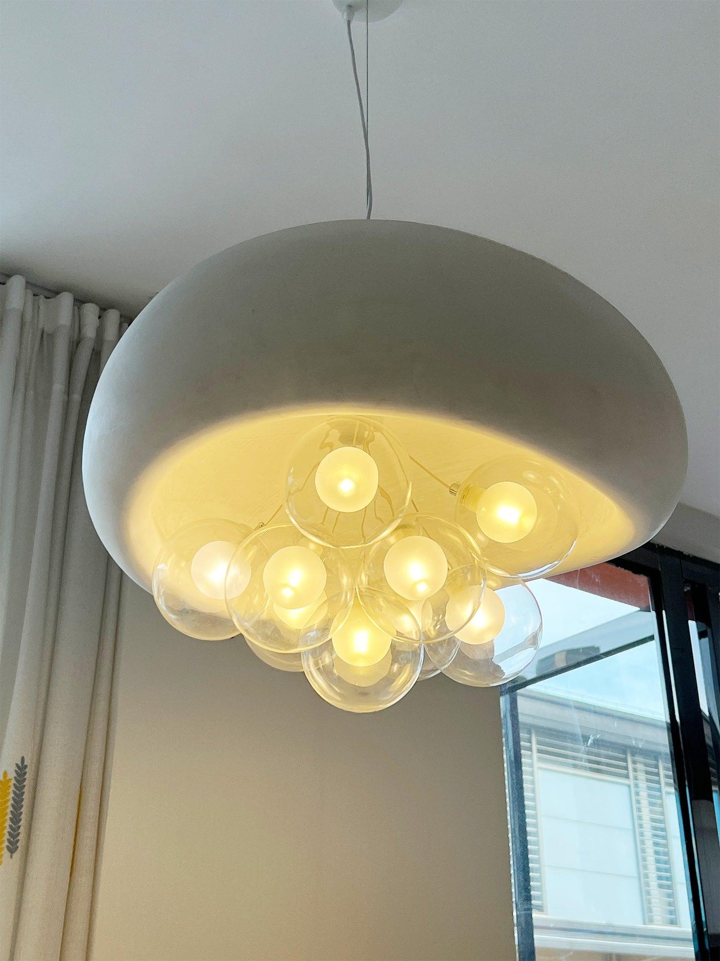 Spherical Glass Pendant Light Fixture