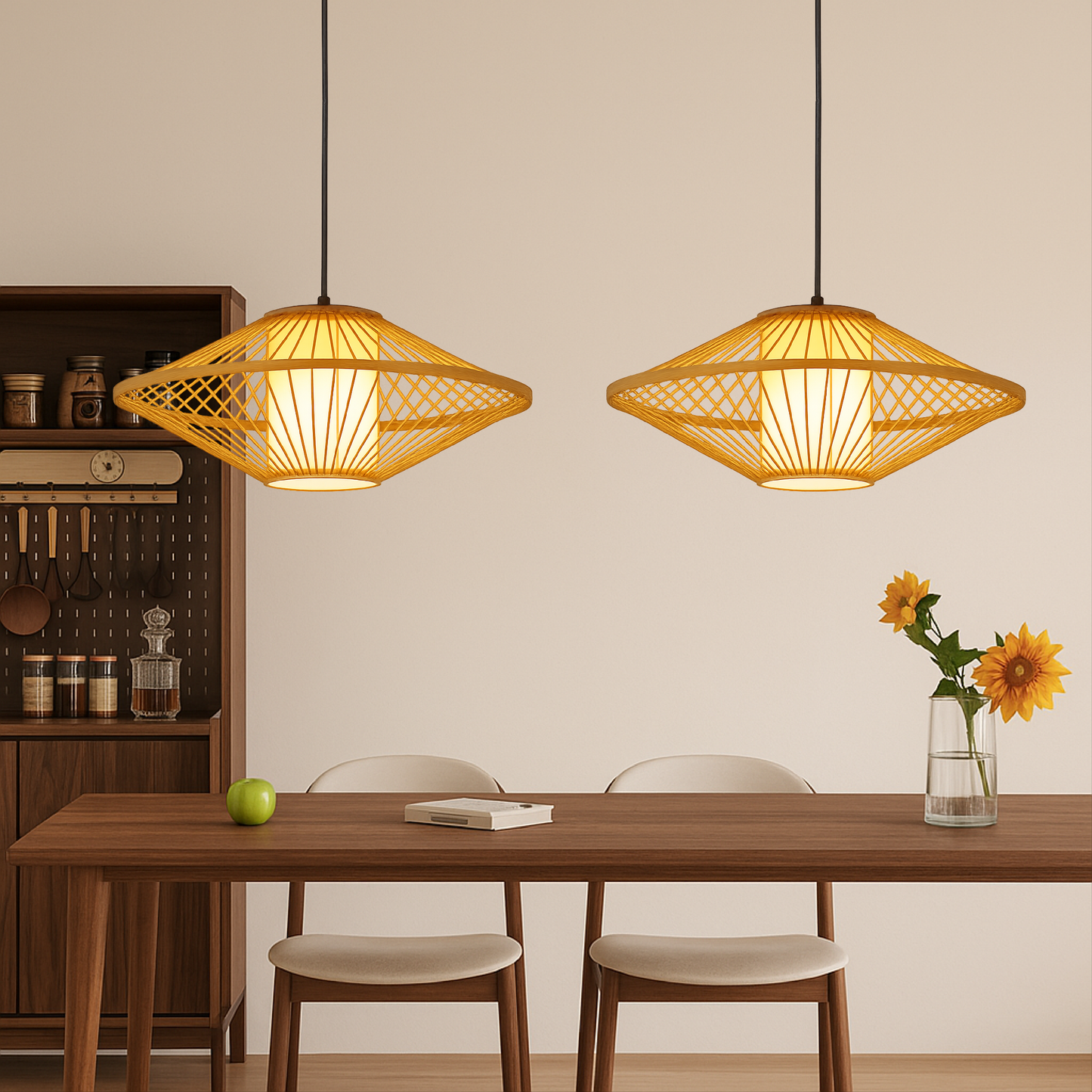 Eco Friendly Bamboo Hanging Lamp