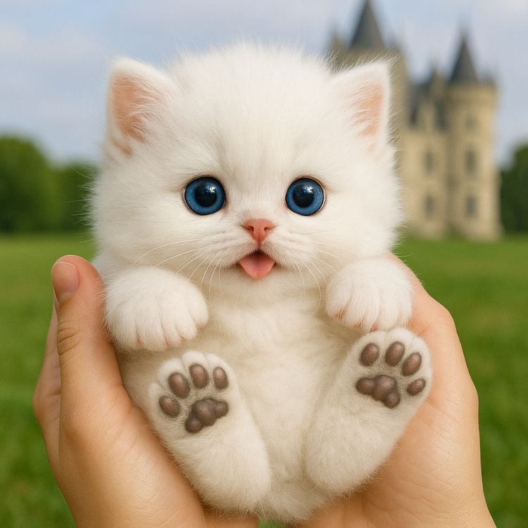 Cuddly Electronic Kitten Toy – White Cat | Moves, Purrs & Plays - Luxicro