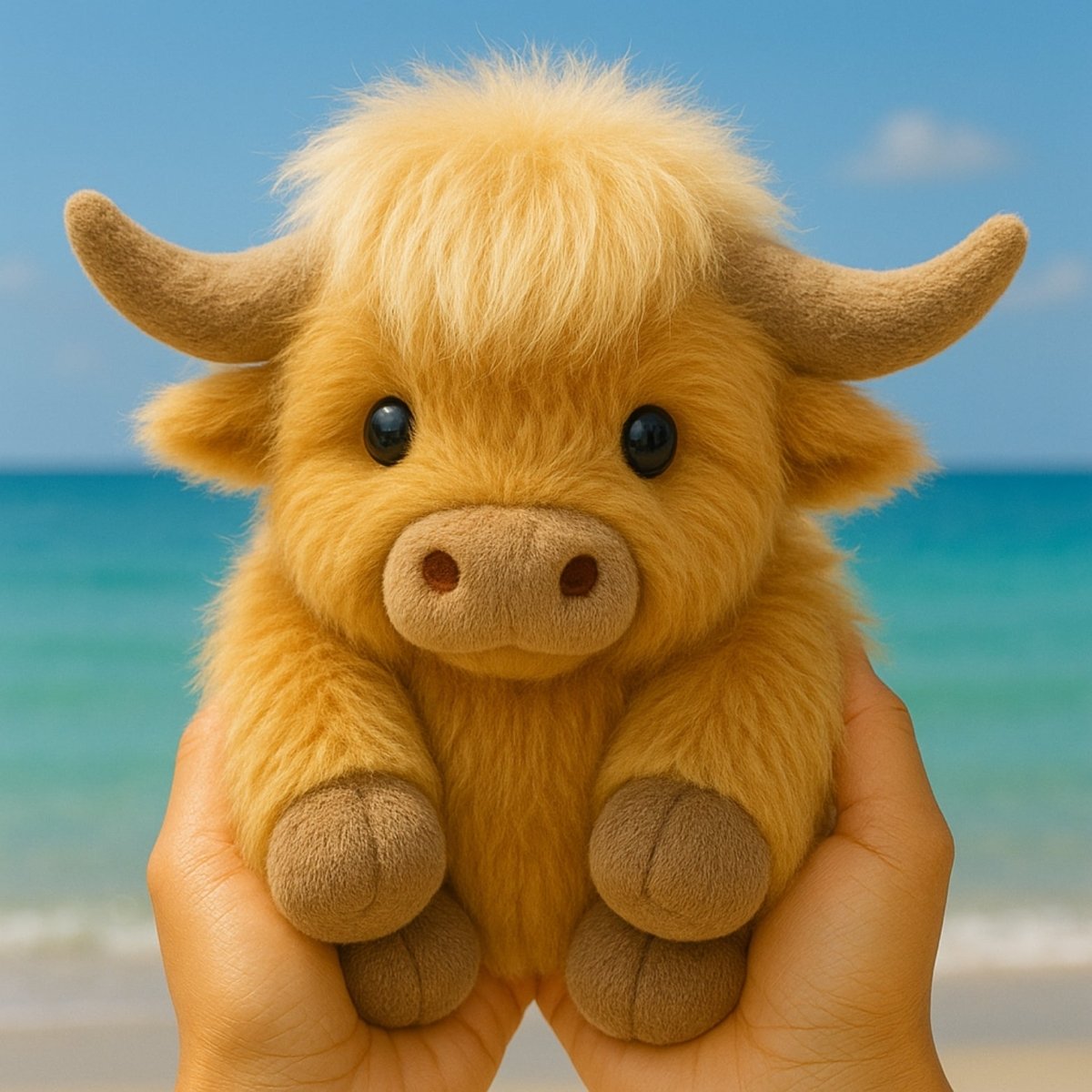 Cuddly Calming Plush Toy Highlander Cow - Luxicro