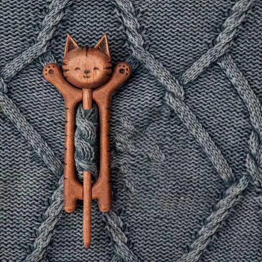 Cute Wooden Animal Pin Badge - Luxicro