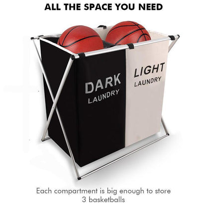 Space Saving Collapsible Laundry Sorter Bin