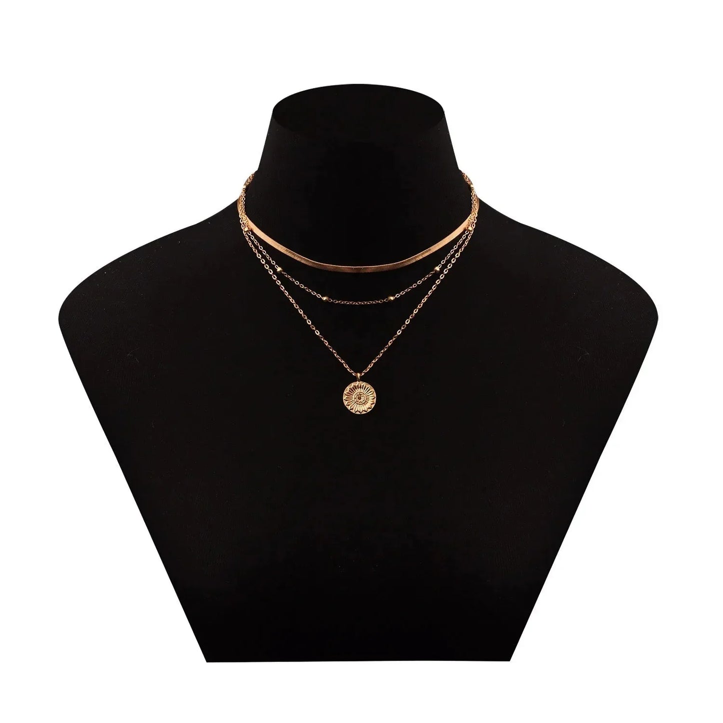 Dainty Floral Pendant Necklace Gift Set