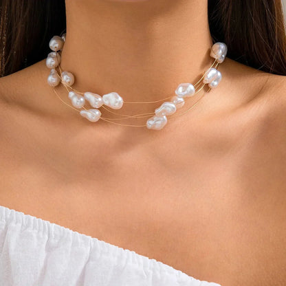 Timeless Two Strand Pearl Necklace Set - Luxicro