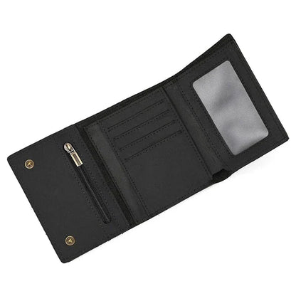 Classic Bifold Wallet with Metal Strap