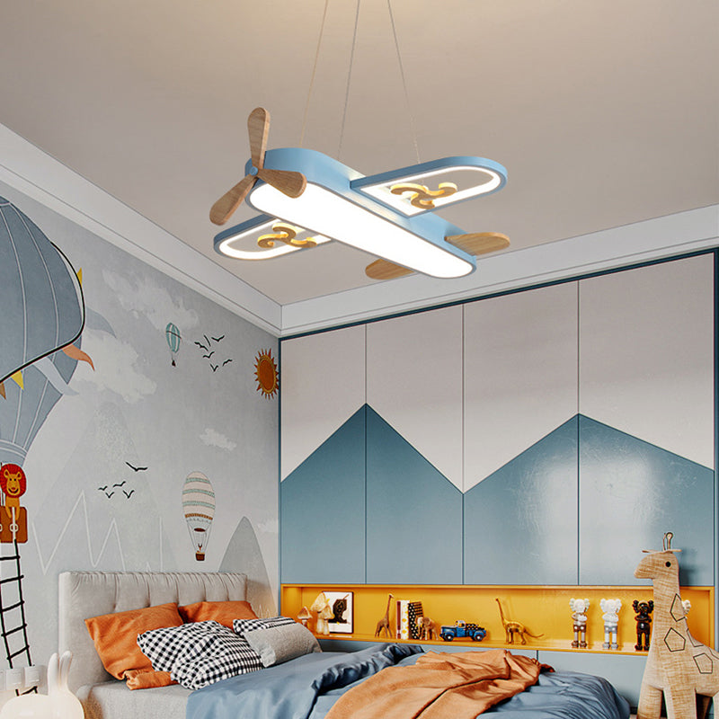 Colorful Kids Airplane Pendant Light