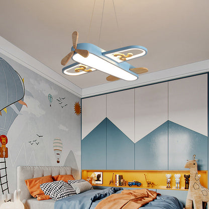 Colorful Kids Airplane Pendant Light