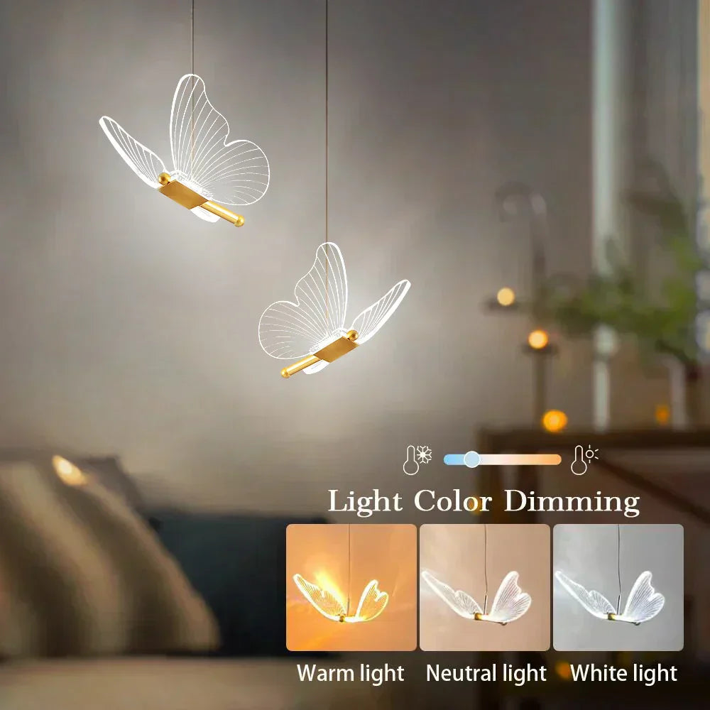 Beautiful LED Dragonfly Pendant Lamp
