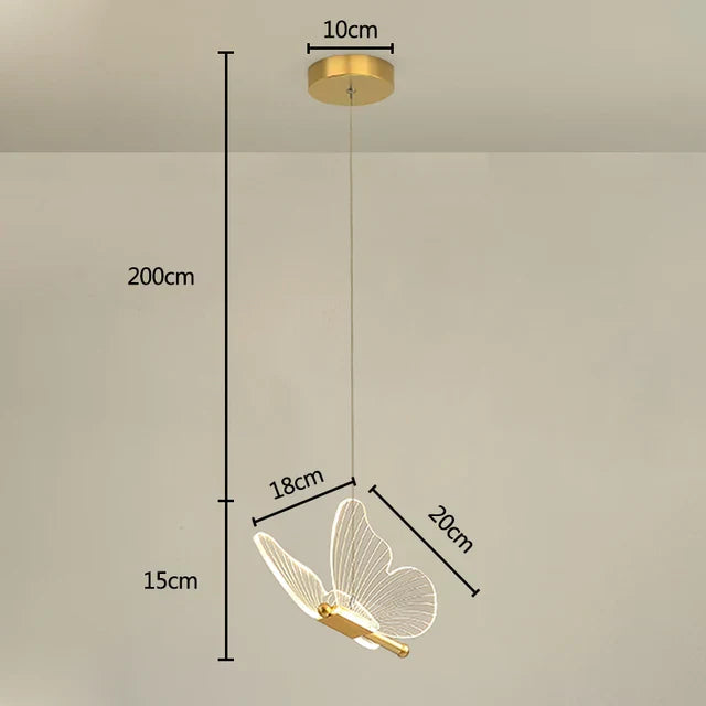 Beautiful LED Dragonfly Ceiling Lamp