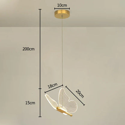 Beautiful LED Dragonfly Pendant Lamp