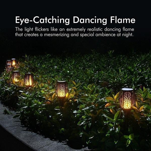 Outdoor Solar Powered Flickering Torch Light
