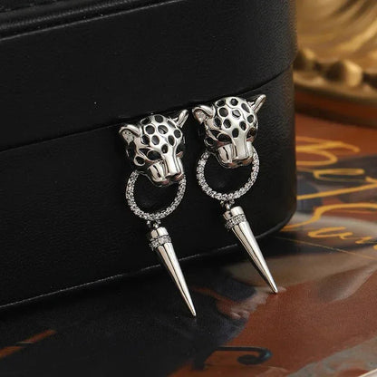 Animal Print Tassel Drop Earrings